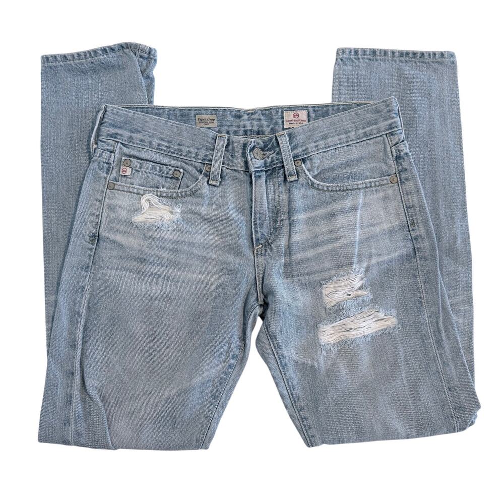 AG Adriano Goldschmied Piper Crop Jeans 25R Distressed Slouchy Slim 100% Cotton